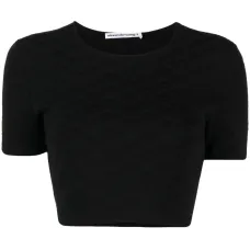 Укороченная футболка с монограммой Укороченная футболка с монограммой