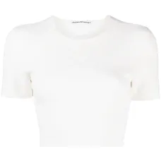 Укороченная футболка с монограммой Укороченная футболка с монограммой