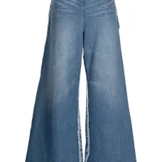 Расклешенные джинсы с нашивкой-логотипом