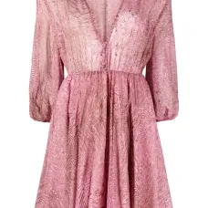 Шелковое платье с абстрактным принтом