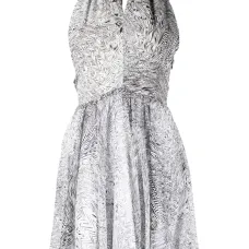 Шелковое платье с абстрактным принтом