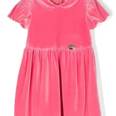 Бархатное платье с короткими рукавами