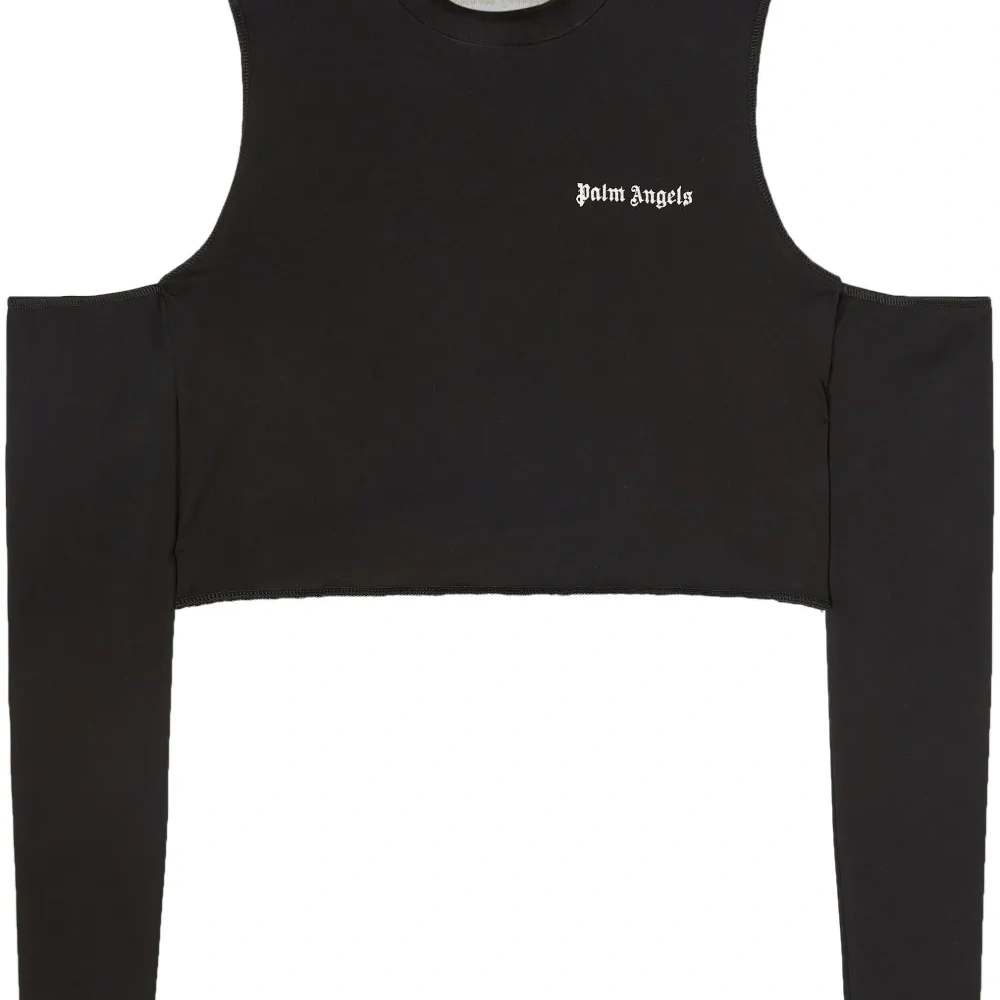 Топ с вырезами и логотипом