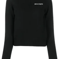 Джемпер в рубчик с вышитым логотипом