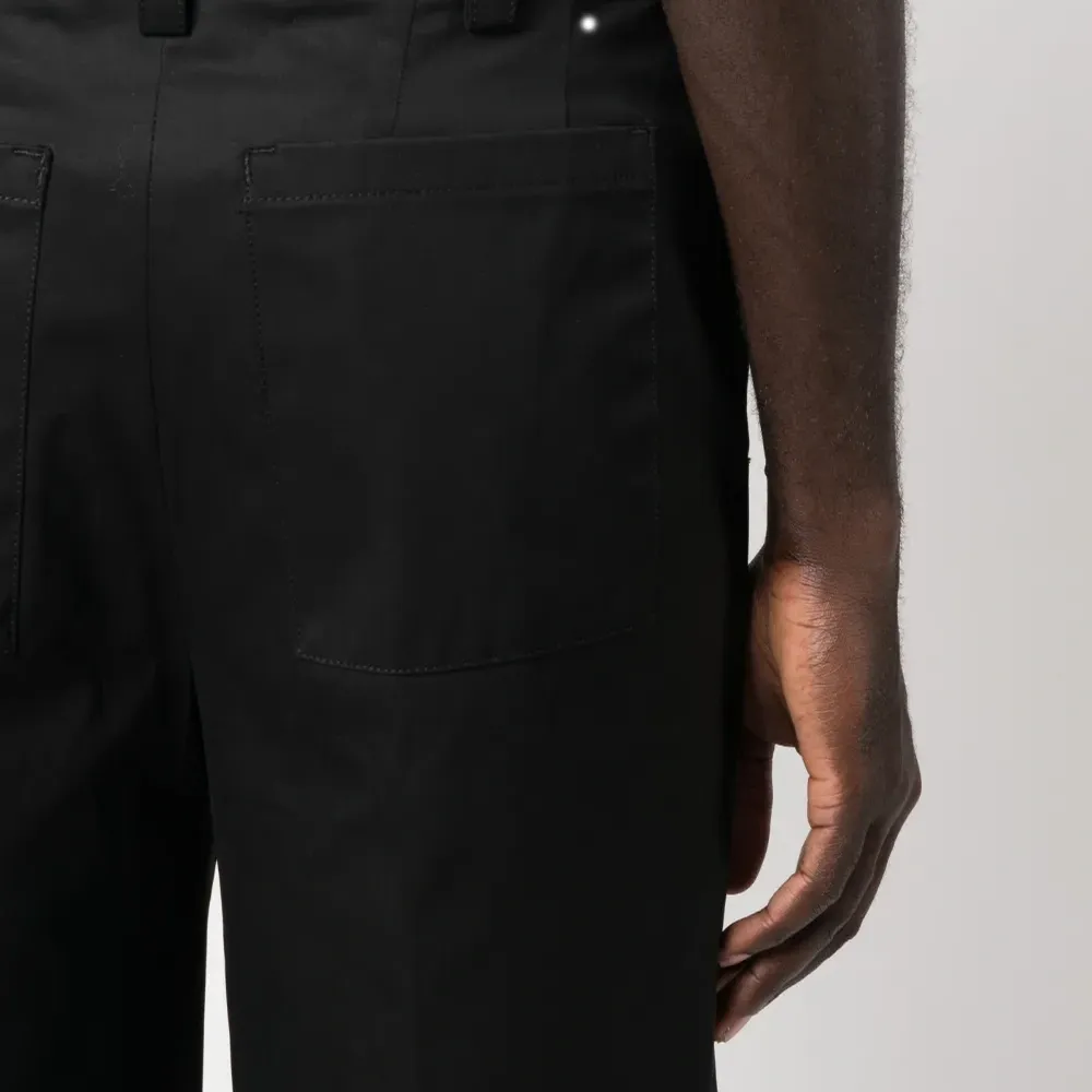 Укороченные брюки со складками