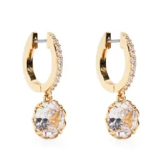 Серьги-кольца с кристаллами