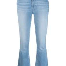 Расклешенные джинсы с нашивкой-логотипом