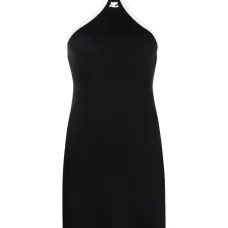 Платье с вышитым логотипом