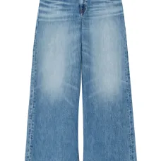 Широкие джинсы с жатым эффектом