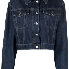 Джинсовая куртка с отложным воротником Джинсовая куртка с отложным воротником