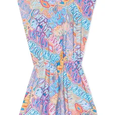 Платье с логотипом и сборками