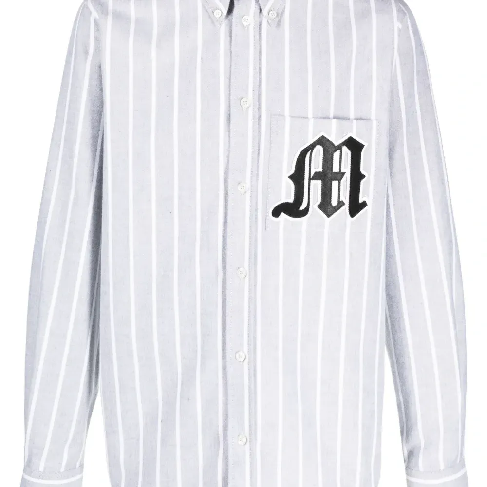 Полосатая рубашка с логотипом