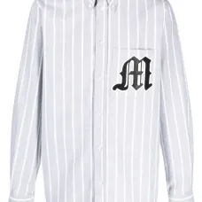 Полосатая рубашка с логотипом