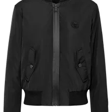 Бомбер на молнии с нашивкой-логотипом