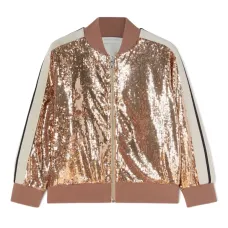 Бомбер с длинными рукавами и пайетками Бомбер с длинными рукавами и пайетками