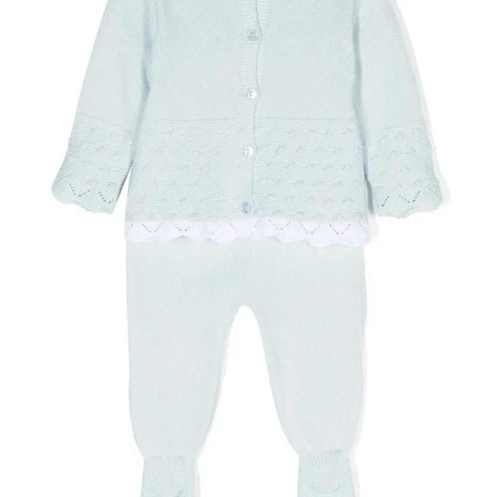 Комплект из топа и брюк тонкой вязки