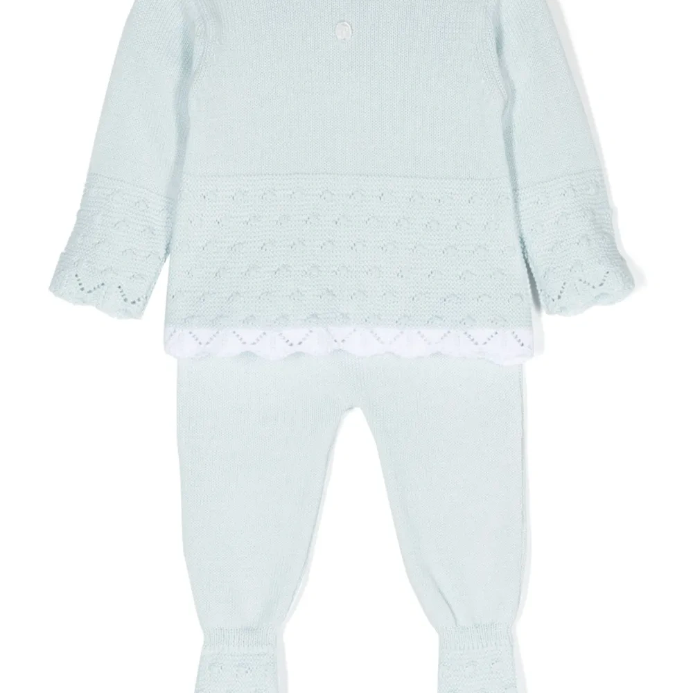 Комплект из топа и брюк тонкой вязки