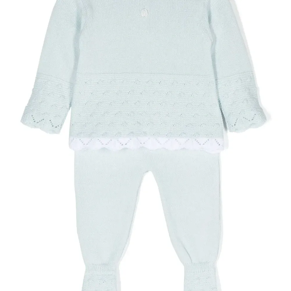 Комплект из топа и брюк тонкой вязки