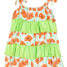 Ярусное платье с цветочным принтом