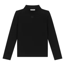 Джемпер с высоким воротником и вышитым логотипом