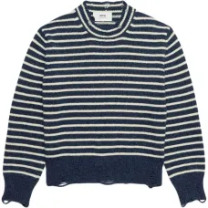 Полосатый джемпер с круглым вырезом