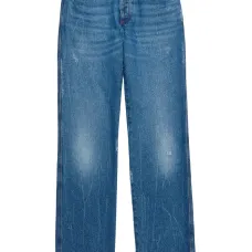 Прямые джинсы с заниженной талией