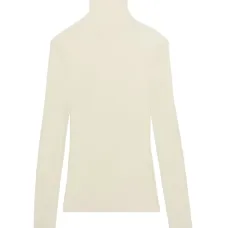 Топ в рубчик с высоким воротником