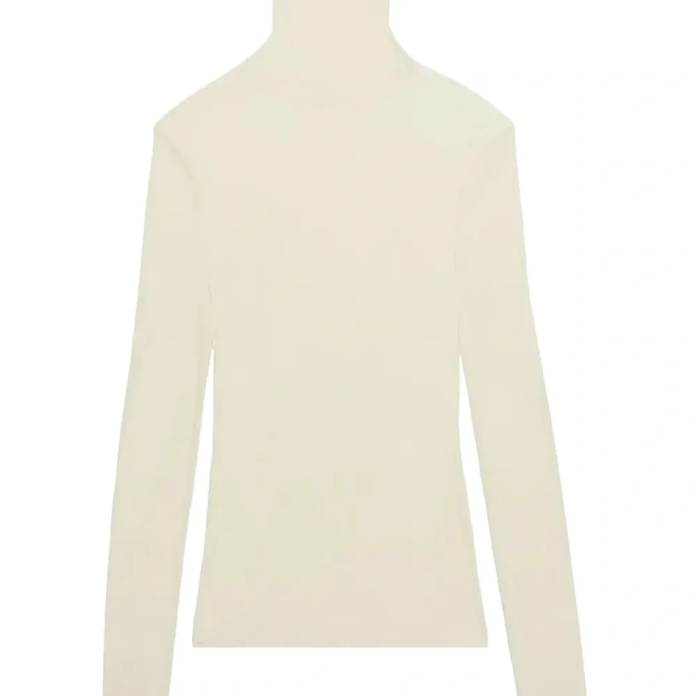 Топ в рубчик с высоким воротником