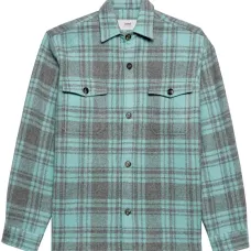 Шерстяная куртка-рубашка в клетку