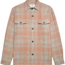 Шерстяная куртка-рубашка в клетку