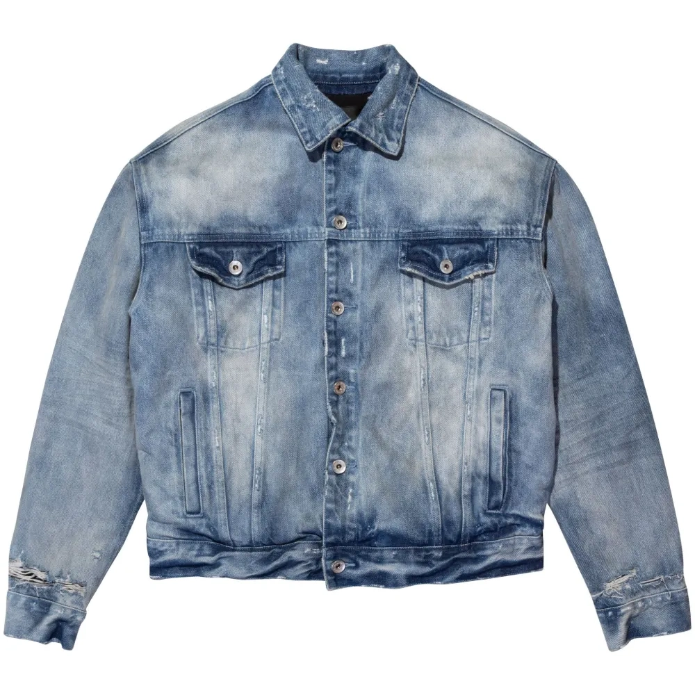 Джинсовая куртка с тисненым логотипом