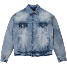 Джинсовая куртка с тисненым логотипом