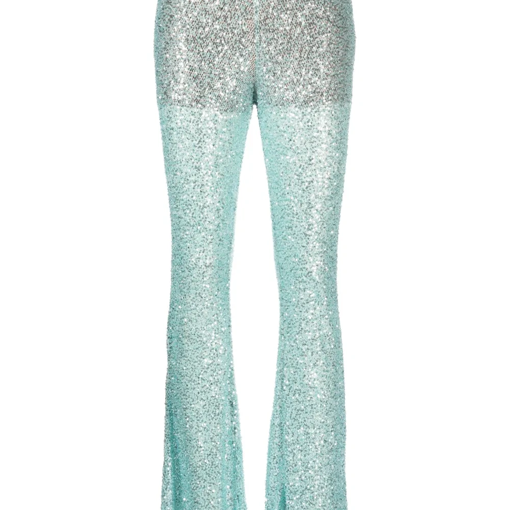 Сетчатые брюки с пайетками