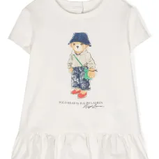 Расклешенная футболка с принтом Polo Bear Расклешенная футболка с принтом Polo Bear