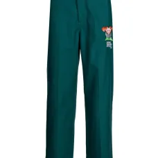 Прямые брюки с вышитым логотипом