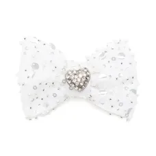 Заколка с бантом и кристаллами Заколка с бантом и кристаллами