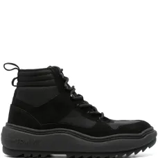 Panelled lace-up boots
