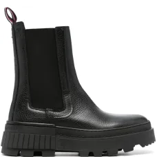 Кожаные ботильоны с круглым носком