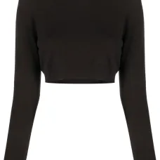 Укороченный джемпер с вышитым логотипом Укороченный джемпер с вышитым логотипом