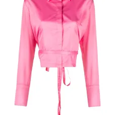 Укороченная рубашка с вырезами