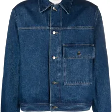 Джинсовая куртка с накладными карманами