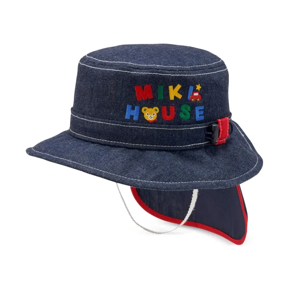 Джинсовая панама с вышитым логотипом