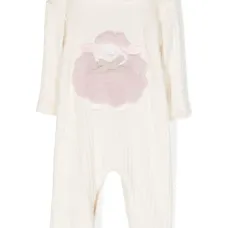 Комбинезон с вышивкой и отделкой в рубчик