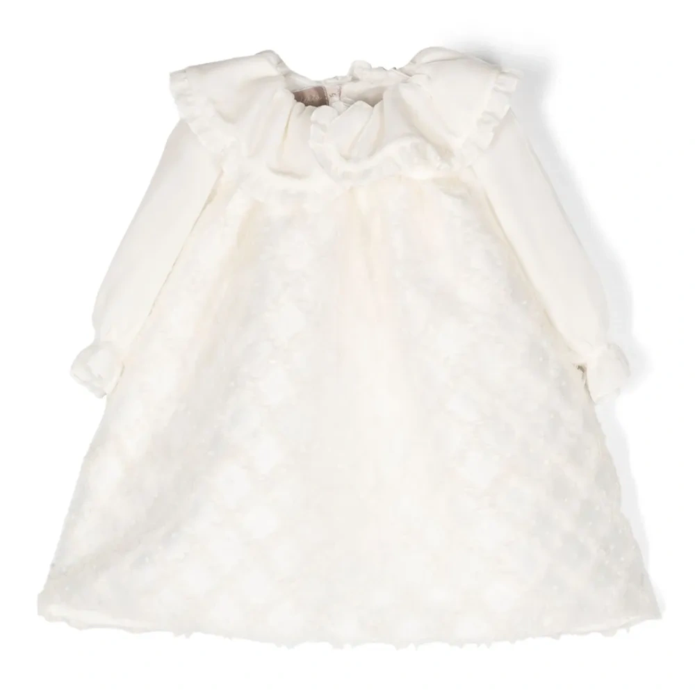 Платье с длинными рукавами и вставками из тюля