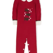 Комбинезон с воротником и вышивкой