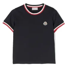 Футболка с отделкой в полоску