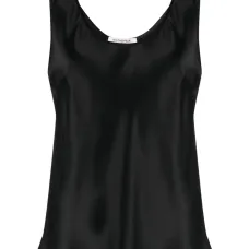 Шелковый топ с широкими бретелями