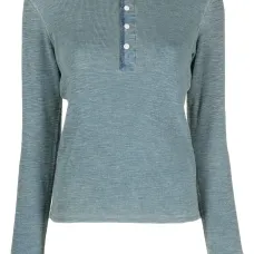 футболка в рубчик с длинными рукавами