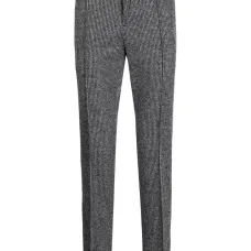 Клетчатые брюки с нашивкой-логотипом