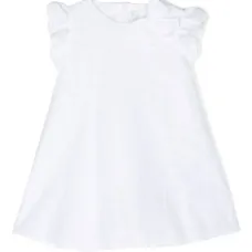 Платье с вышивкой и оборками